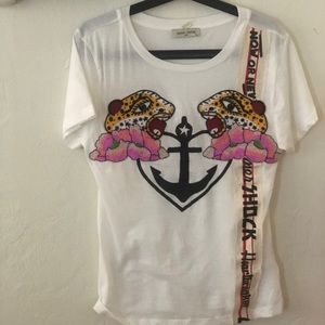 JAZMIN CHEBAR BEADED GRAPHIC TEE (NEW)